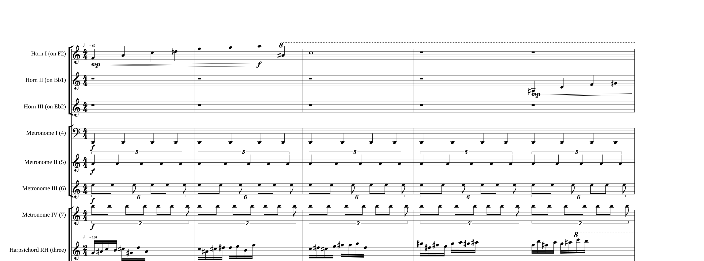 Clocks and Clouds — metronomes, Continuum, the natural horn, the opening bars