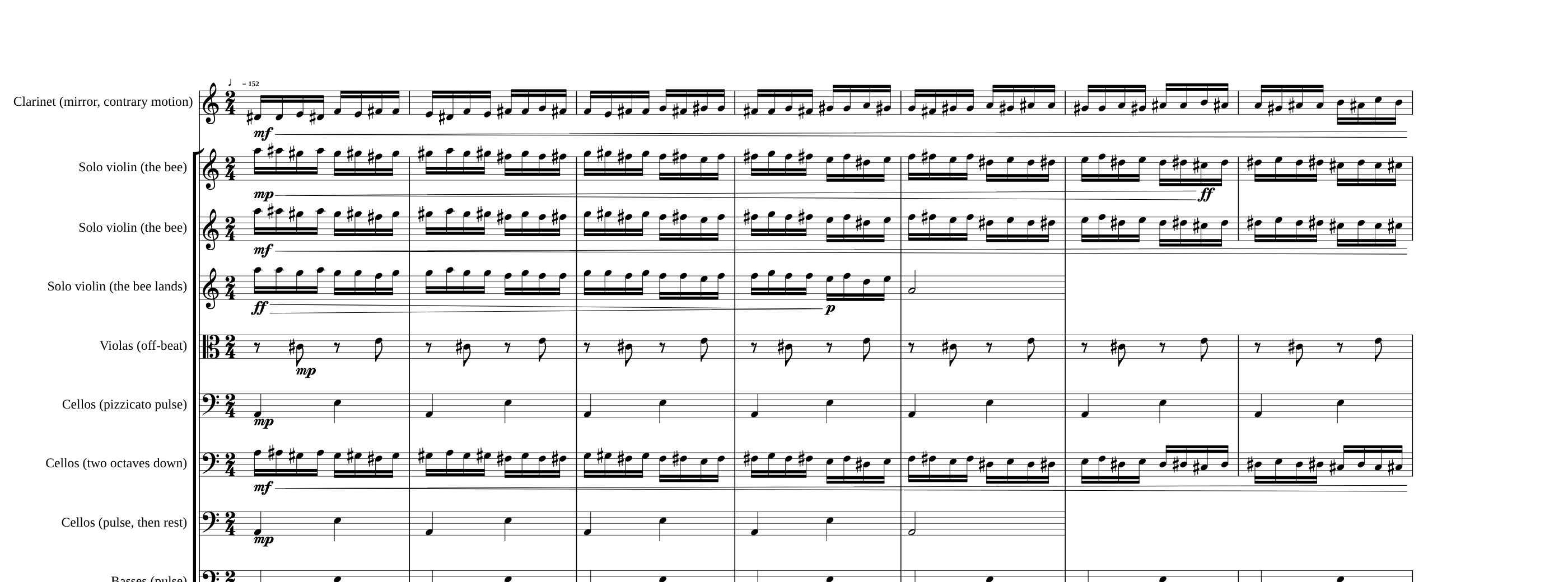 Flight of the Bumblebee — a chromatic engine, the opening bars